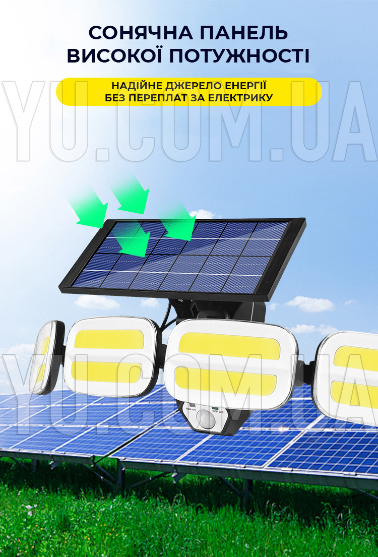Вуличний світильник на сонячній батареї BL KXK 601 Solar 240 COB з датчиком руху та пультом Вуличний світильник на сонячній батареї BL KXK 601 Solar 240 COB з датчиком руху та пультом